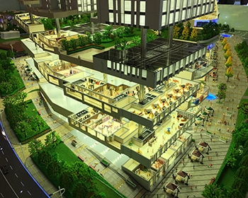 湖南一次性升降商业建筑模型
