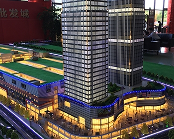万州华南城单体楼建筑模型制作